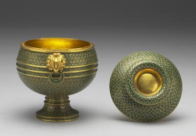 图片[2]-Gold cloisonne dou vessel with phoenix handles, Qianlong reign (1736-1795), Qing dynasty-China Archive